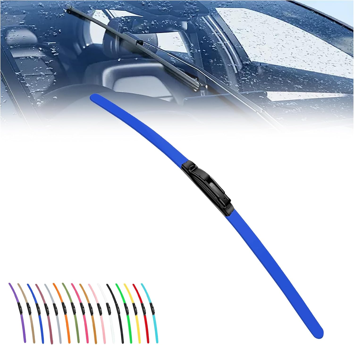 2025 New Colorful Boneless Silent Windshield Wipers ,All Season Automotive Replacement Windshield Wipers Front Windshield Windshield Blade Window Wipers for Car - Velosole2025 New Colorful Boneless Silent Windshield Wipers ,All Season Automotive Replacement Windshield Wipers Front Windshield Windshield Blade Window Wipers for Carcar - accessories
