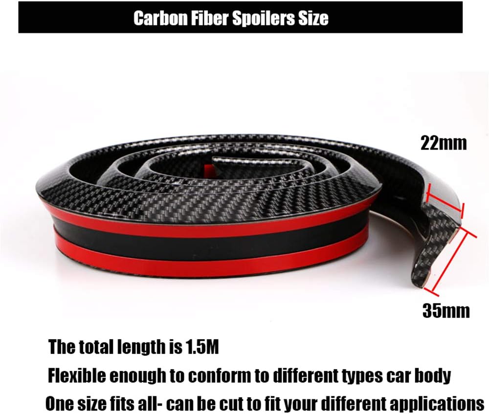 Carbon Fiber Rubber Rear Spoiler Tail Wing - VelosoleCarbon Fiber Rubber Rear Spoiler Tail Wingcar - accessories