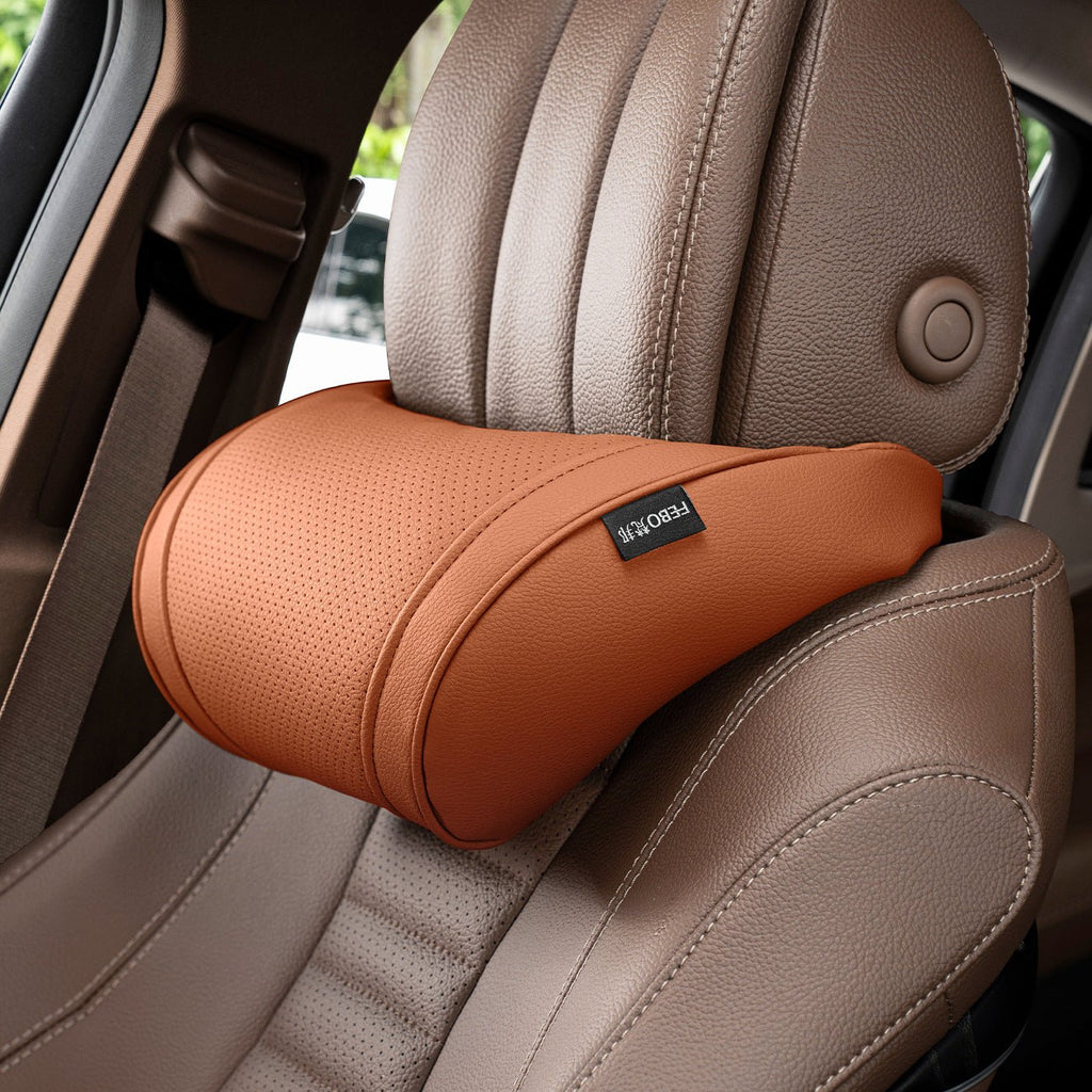 Luxury leather custom car headrest, car neck pillow, car seat lumbar cushion - VelosoleLuxury leather custom car headrest, car neck pillow, car seat lumbar cushioncar - accessories