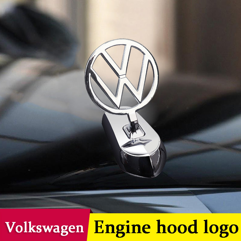 Volkswagen engine hood logo - 3D metal emblem for car bonnet customization
