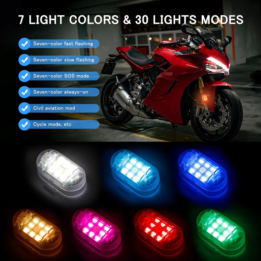 Wireless Remote Control Anti - Collision LED Strobe Light Kit - VelosoleWireless Remote Control Anti - Collision LED Strobe Light Kitcar - accessories