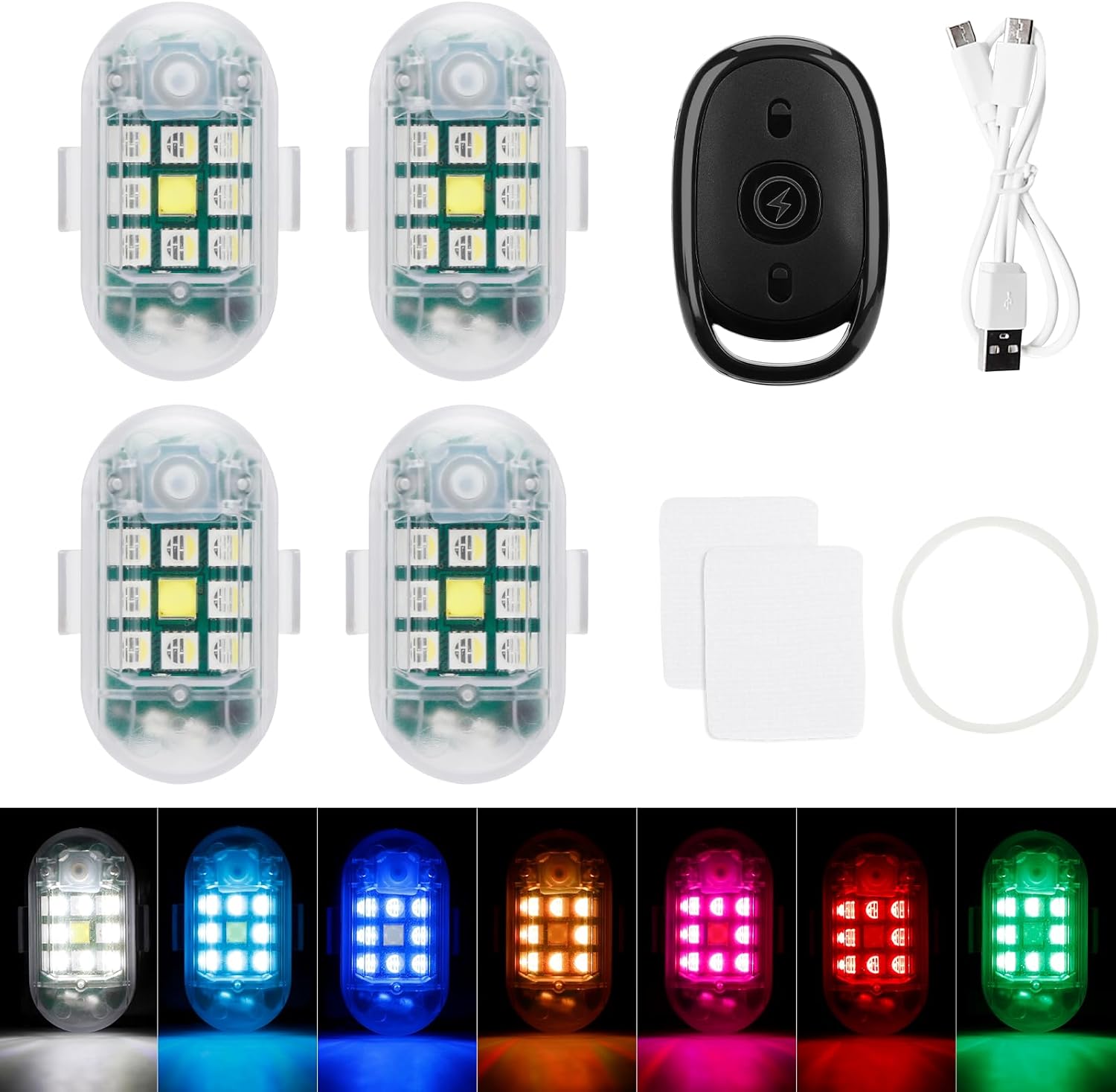 Wireless Remote Control Anti - Collision LED Strobe Light Kit - VelosoleWireless Remote Control Anti - Collision LED Strobe Light Kitcar - accessories