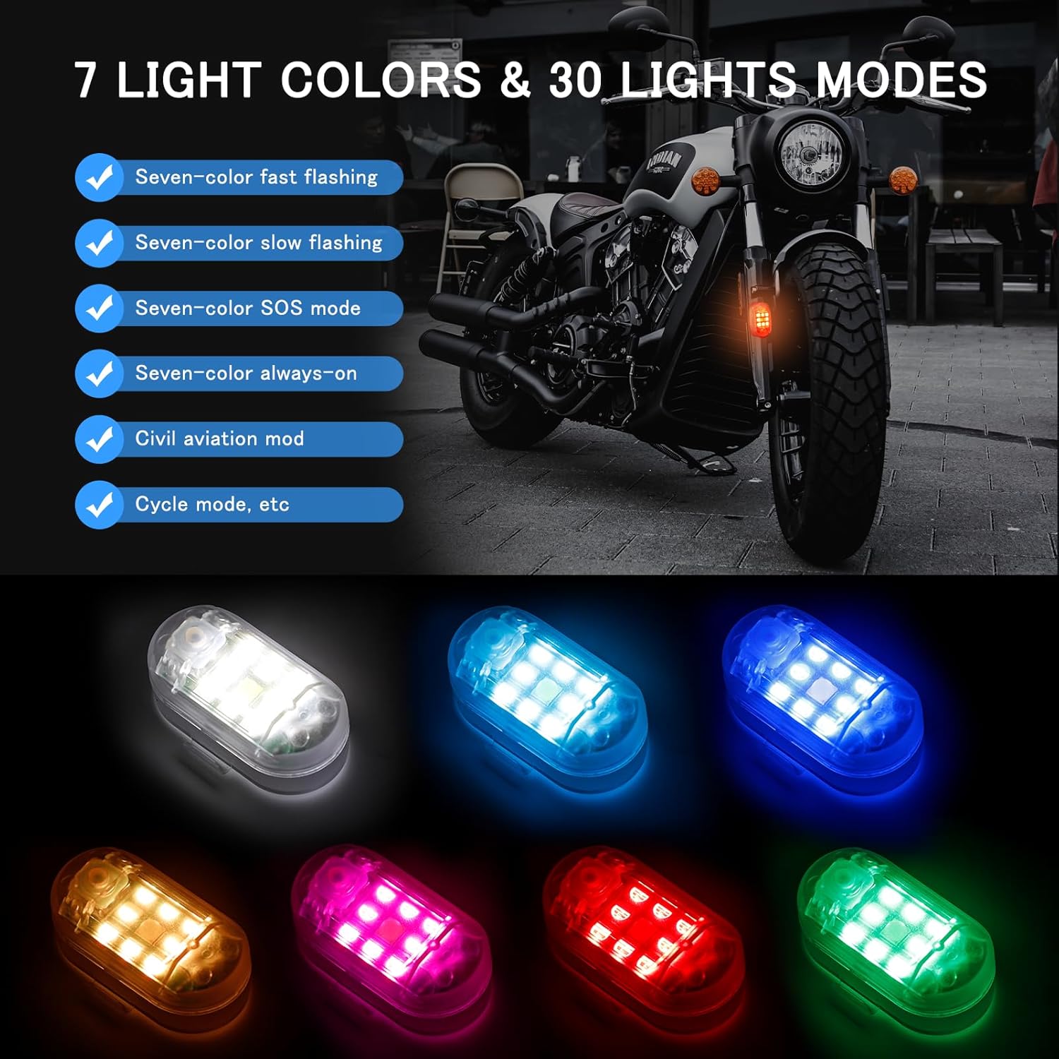 Wireless Remote Control Anti - Collision LED Strobe Light Kit - VelosoleWireless Remote Control Anti - Collision LED Strobe Light Kitcar - accessories