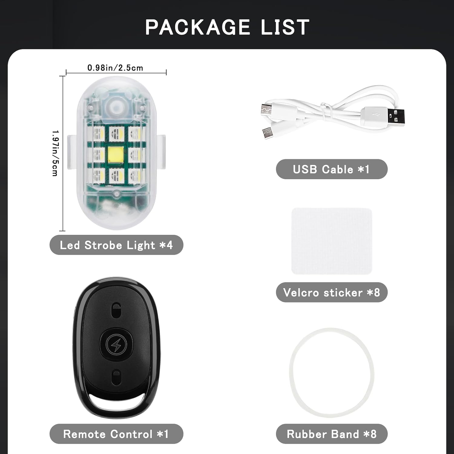 Wireless Remote Control Anti - Collision LED Strobe Light Kit - VelosoleWireless Remote Control Anti - Collision LED Strobe Light Kitcar - accessories